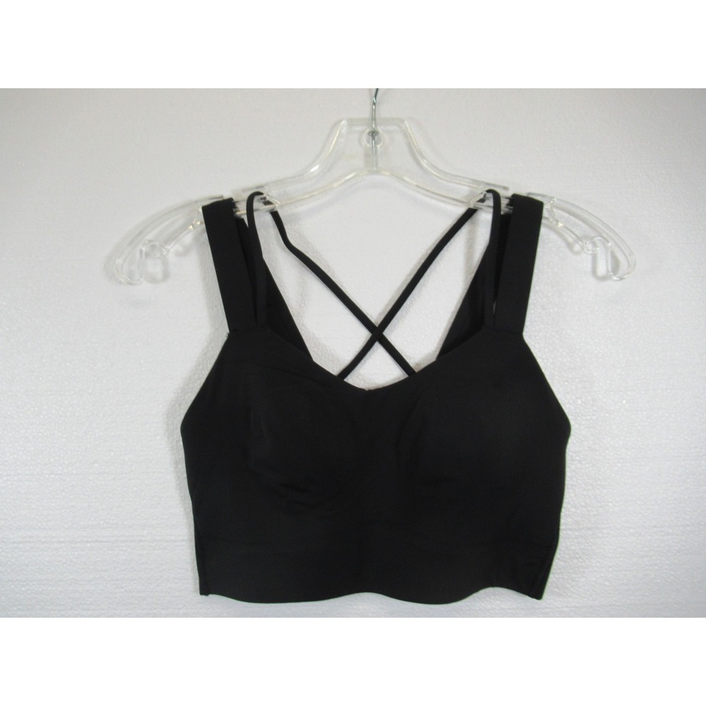 Lululemon Like a Cloud Longline Bra Women 4 D/DD Black Light Support lw2cy0s